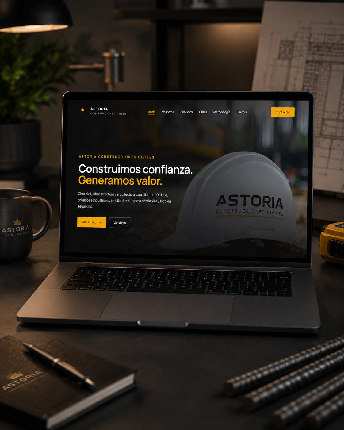 Astoria Construcciones Civiles — sitio web institucional para desarrollo de obras